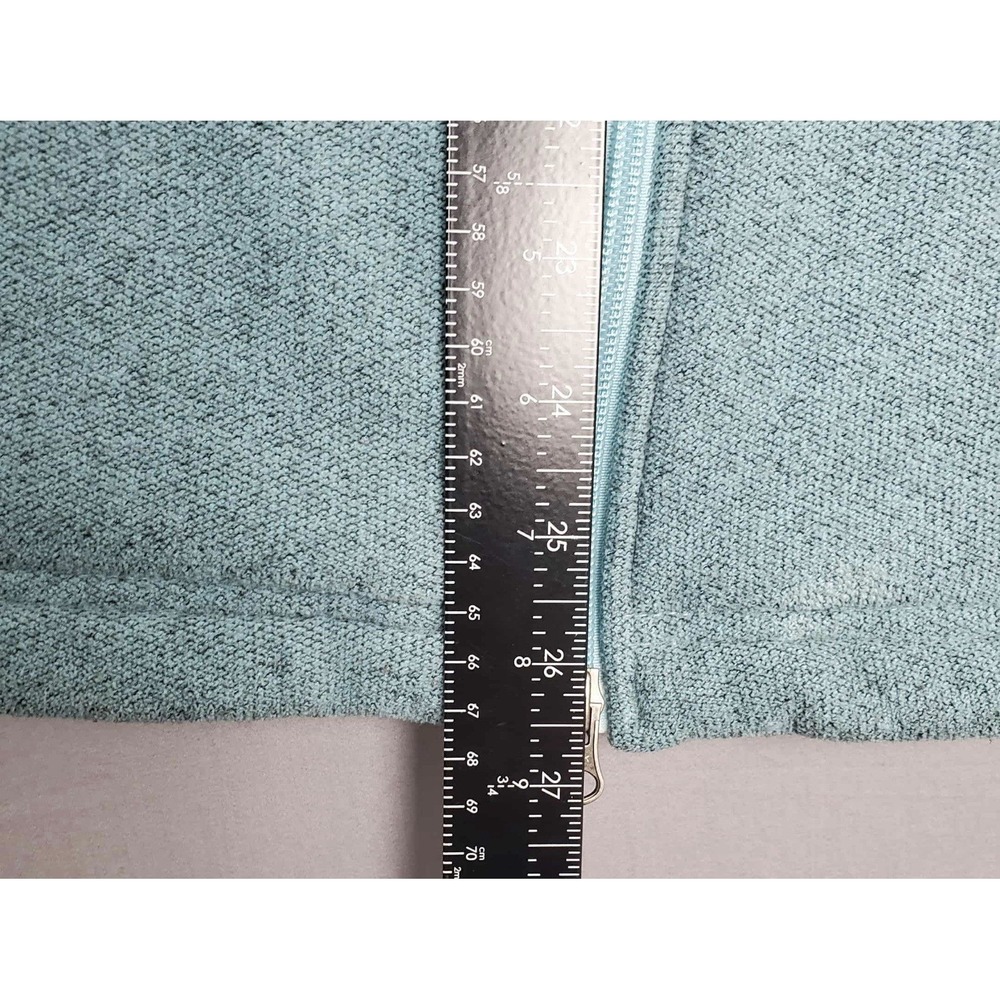 Woolrich Fleece Full Zip Sweater Vest Womens XL Teal Black Zip Pockets Winter - Picture 5 of 7